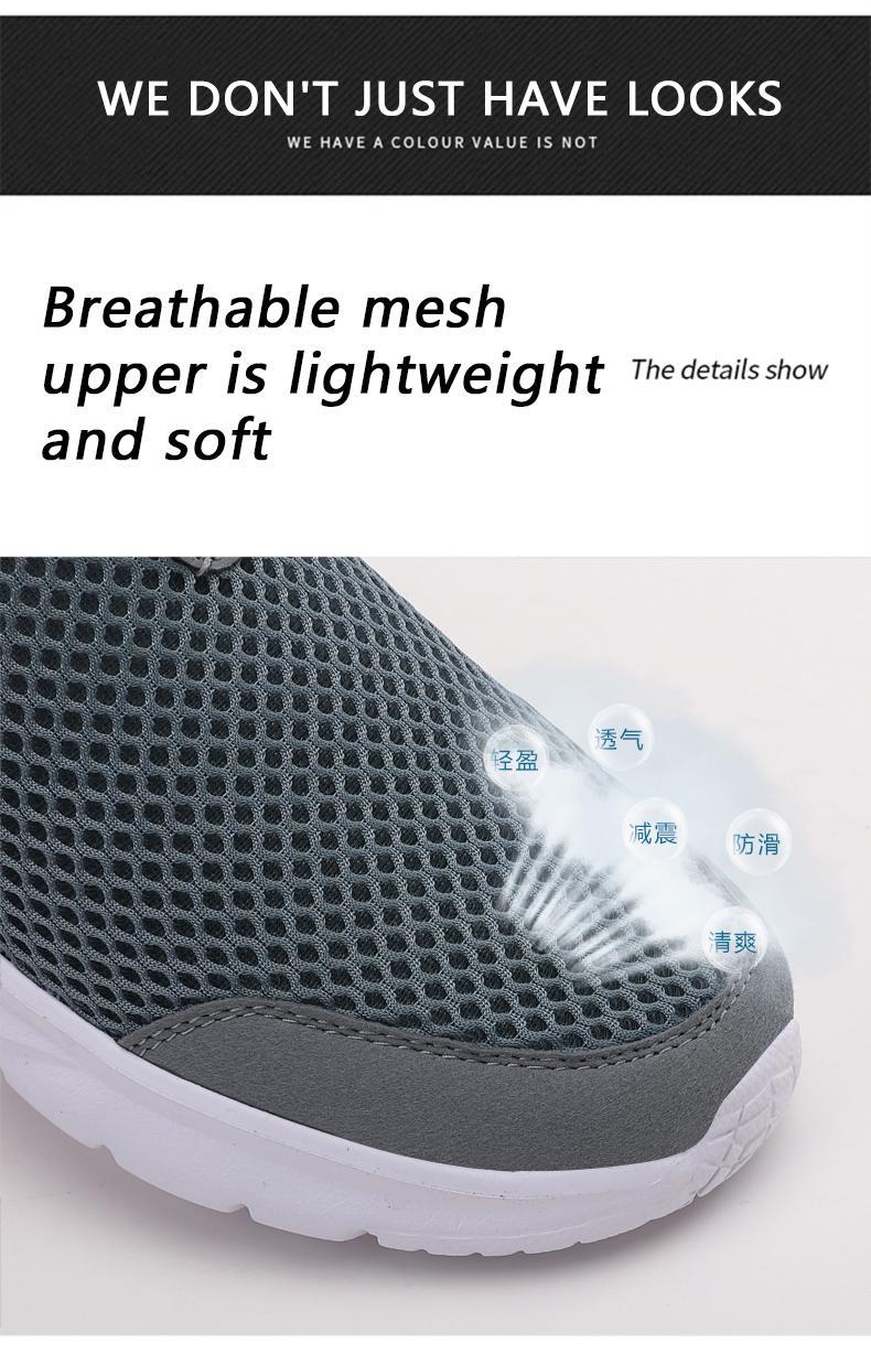 Product Introduction of Sneakers Casual Shoes for Men Breathable Summer Lightweight Comfortable Black Slip-On Driving Walking Shoes Tenis Masculino Boy Runner 41