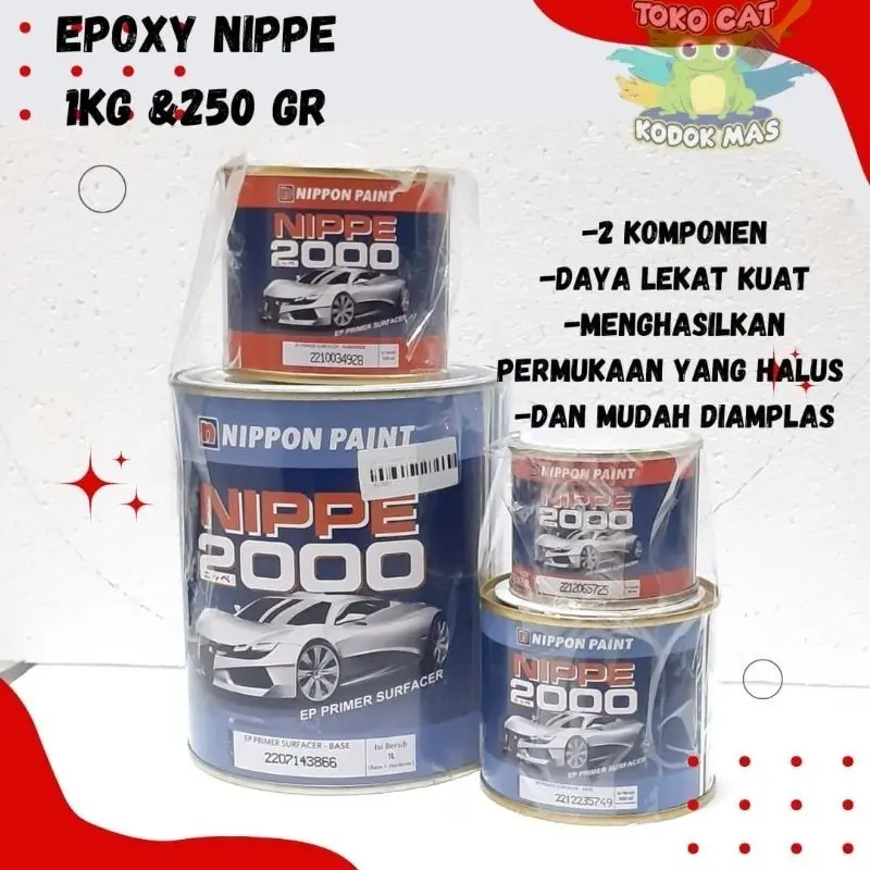 EPOXY NIPPE 2000 EPOXY PRIMER GREY SURFACER 1KG / 250HR Car Paint