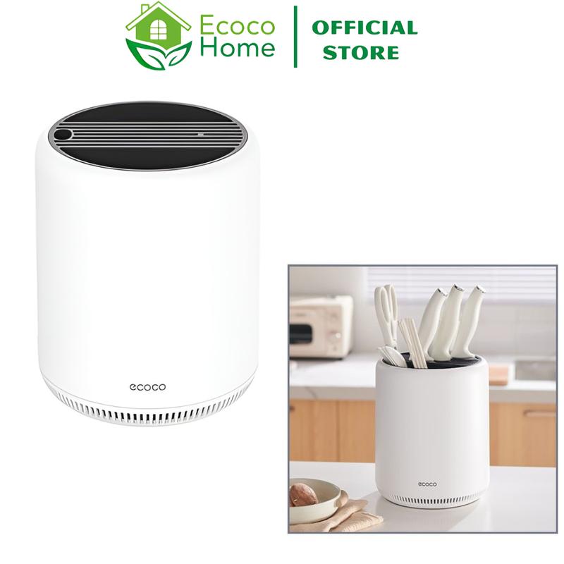 Ống Đựng Đũa ECOCO Tích Hợp Đựng Thìa Đũa Dao Muỗng, Xoay 360 Có Khay Hứng Nước Mẫu Mới E24019