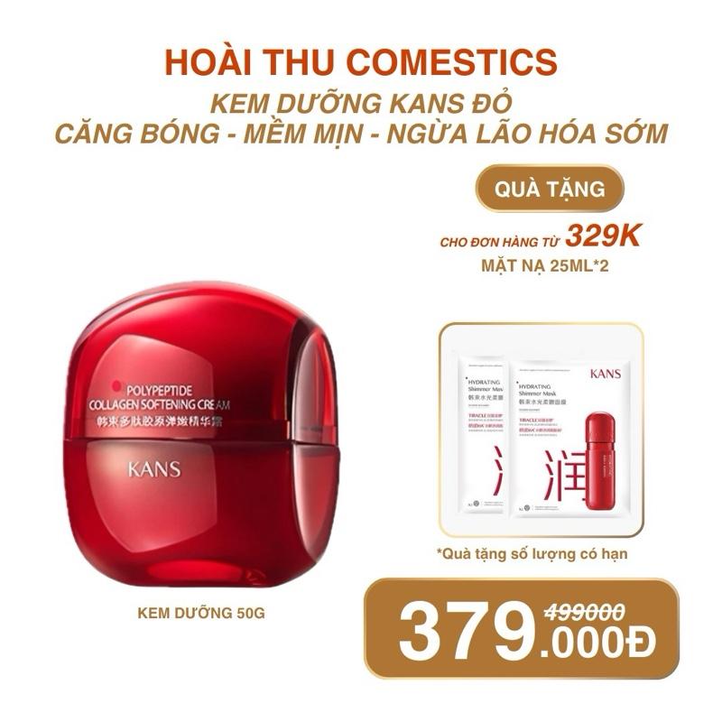 Kem Dưỡng Da KANS Đỏ Collagen 50g Dưỡng Ẩm Căng Bóng Mềm Mịn Da, Ngừa Lão Sớm