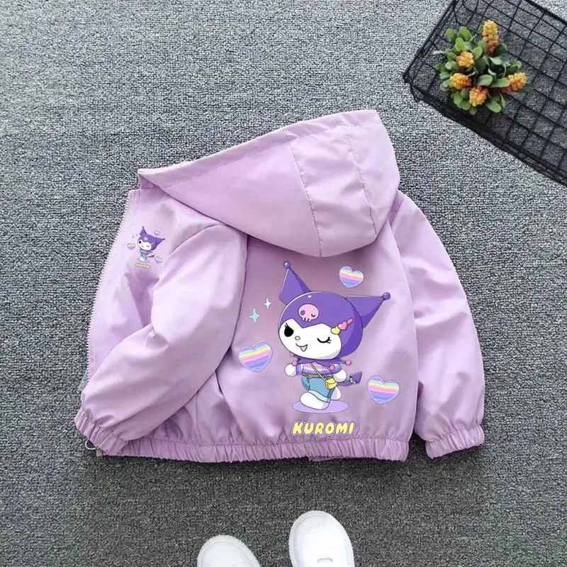 Jaket Anak Perempuan bergambar KUR0M1 ,Jaket anak musim dingin imut mantel & jaket jaket  parasut daily sz l/xxl