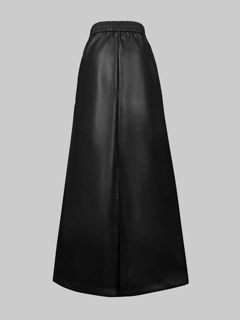 Product Introduction of Women's Solid Color Belted A Line Skirt, Fashion Casual Skirt for Daily Outdoor Wear, Ladies Bottoms for All Seasons 3