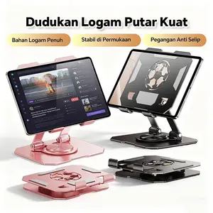 Rak Tablet/Ponsel Esports, Bantalan Pendingin iPad, Desain Terintegrasi untuk Meja Kerja, Kerangka dari Paduan Aluminium dan Paduan Baja Karbon, Braket Penopang Lipat