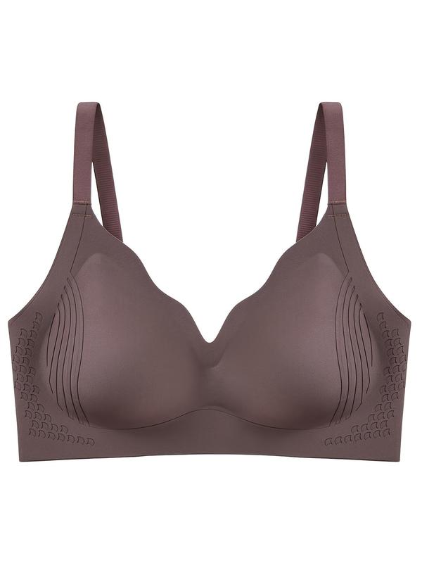 Women's Solid Color Wireless  Bra, High Stretch Soft Breathable Comfortable Seamless Adjustable Strap   Bra, Women's Lingerie for All Seasons 2