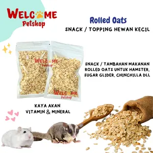 Rolled Oats Snack Hamster Topping Makanan Gandum Sehat Serat Bergizi