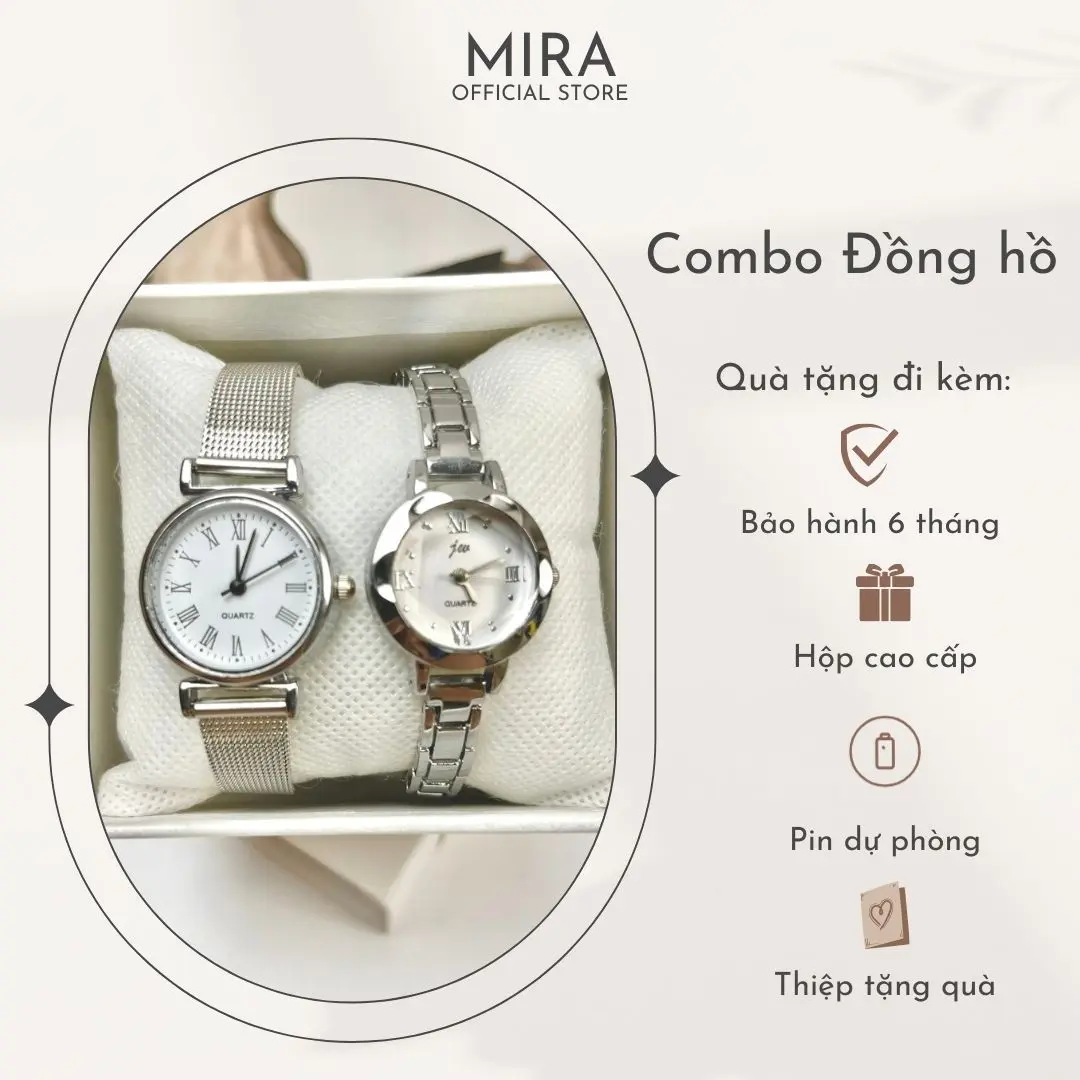 Đồng Hồ Nữ Jessy Tặng Lissa Dây Thép  Lưới Nữ Tính Thanh Lịch