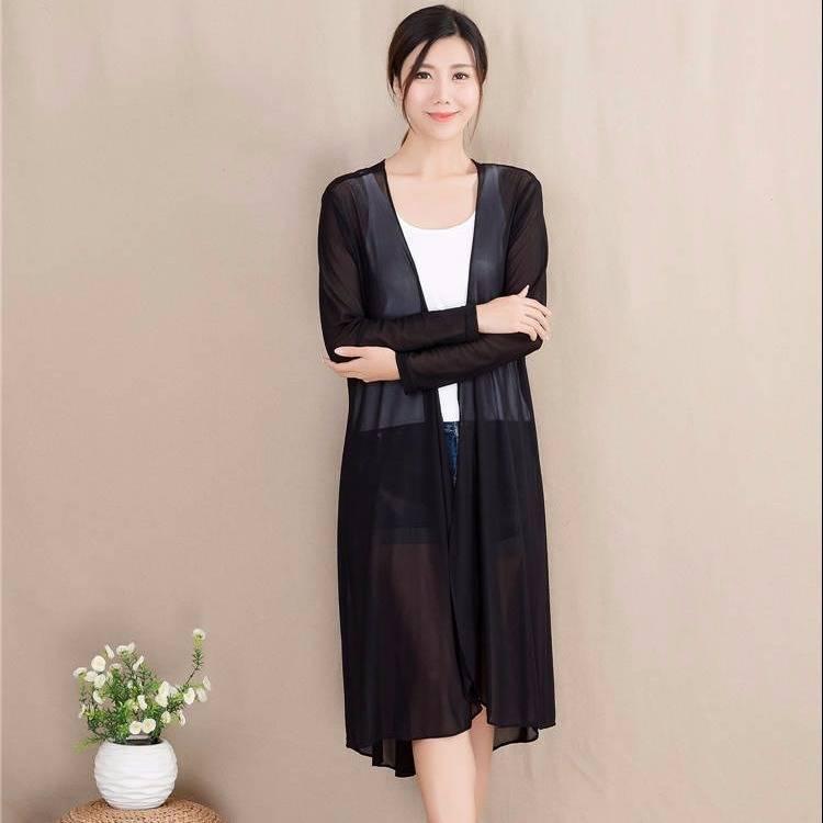 Áo Khoác Khăn Choàng Lưới Mỏng Mùa Hè, Dành Cho Phụ Nữ Đi Biển, Dài Trung Bình Dài Tay Áo Cardigan, Cỡ Lớn, Có Thể Mặc Ngoài Trời, Áo Choàng, Quần Áo Chống Nắng, Thích Hợp Cho Phụ Nữ 4