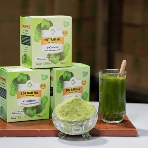 Combo 3 Hộp Nước Uống Bột Detox Rau Má Diếp Cá Tía Tô Đẹp Da Giảm Mụn EHERBAL (15 gói x 3) Hữu cơ Người lớn Người lớn Thanh lọc