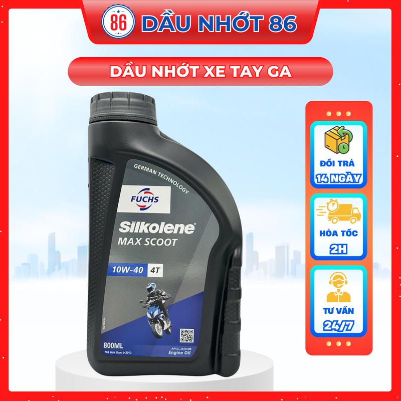 Nhớt xe tay ga bán tổng hợp Fuchs Scoot 10w30 - 10W40 800ML nhập khẩu Indonesia Dầu Nhớt Dầu
