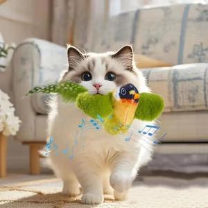 Juguete para gato con diseño de pájaro, juguete interactivo colgante, juguete para morder, juguete para rascar, juguete divertido para el desarrollo dental, suministros de entretenimiento para mascotas.