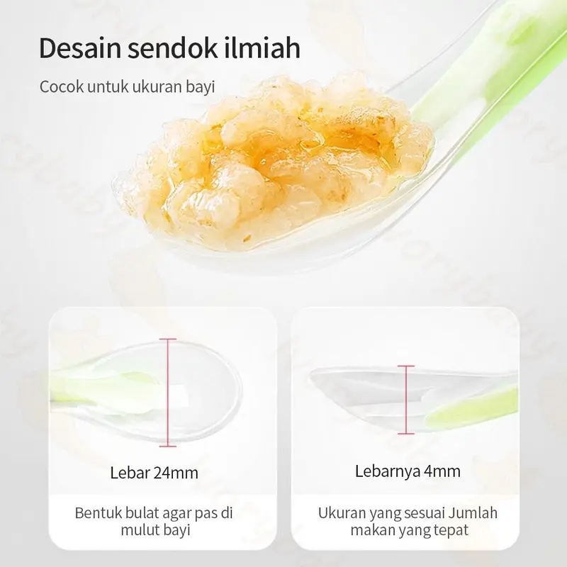 Sendok makan bayi bahan silikon lembut peralatan makan bayi BPA free / Sendok Bayi Silicone (BIC) 6