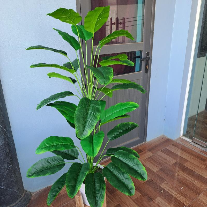 Product Introduction of ( Mua cây tặng chậu như hình ) Cây giả cao cấp, cây chuối cảnh 1M2 decor siêu xinh 1