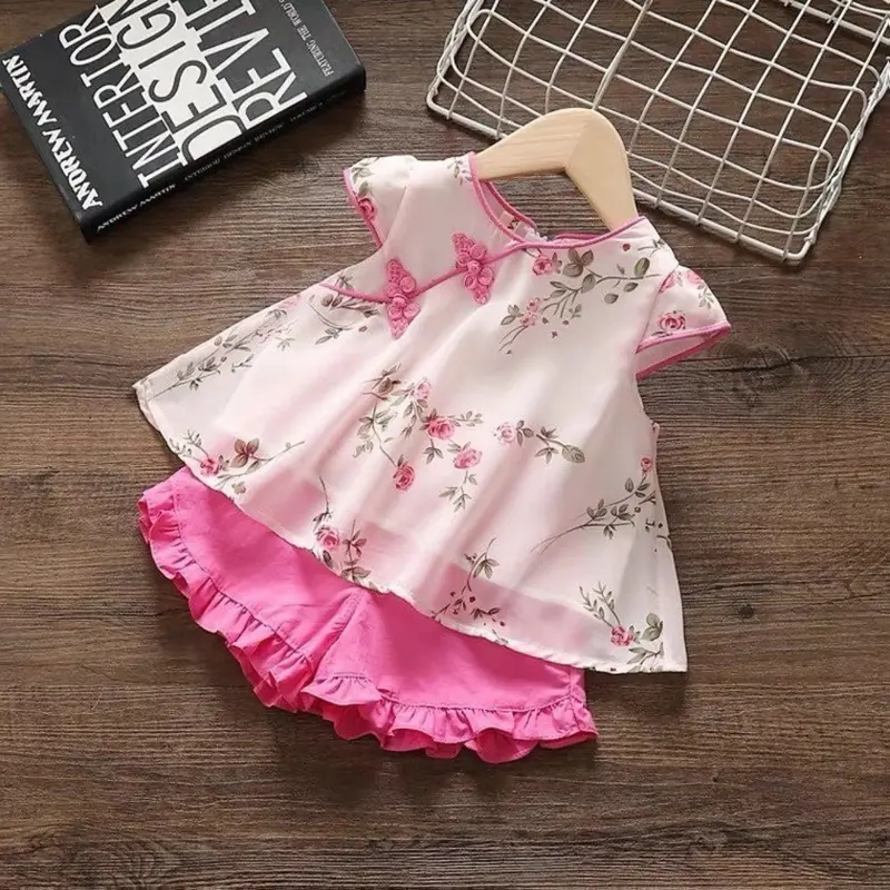 Bộ Bé Gái siêu xinh vải lụa 2 lớp  có size từ 7kg - 25kg mặc cực mát cho mùa hè cánh tiên set quần áo sơ sinh 2