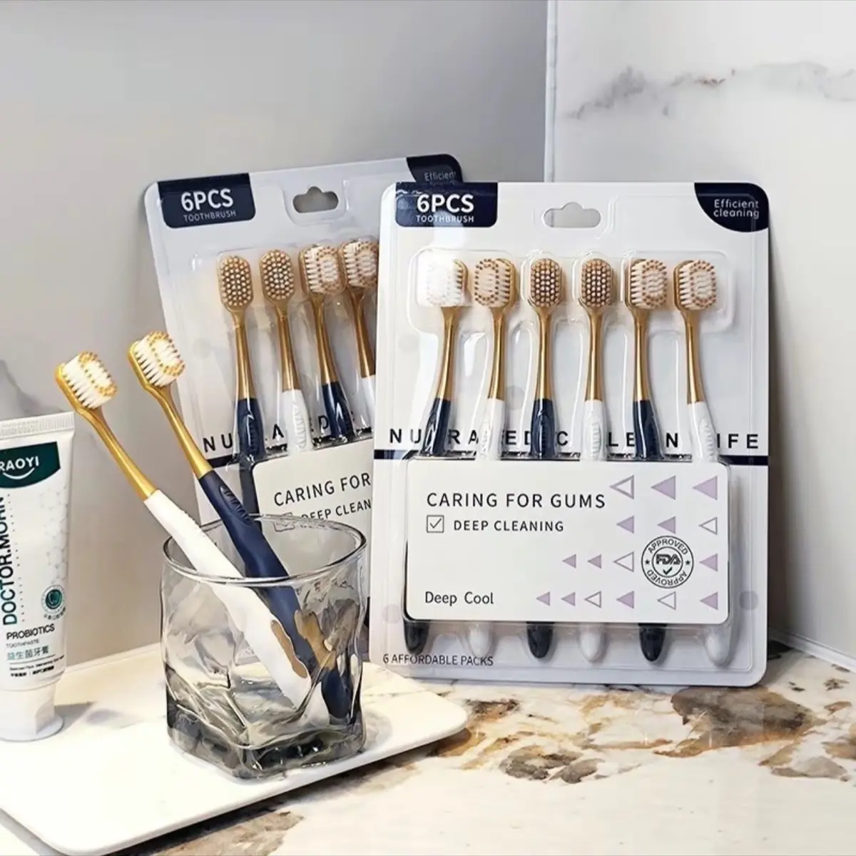 Set 3 vỉ bàn chải đánh răng lông mêm mại nội địa trung cao Cấp bàn chải
