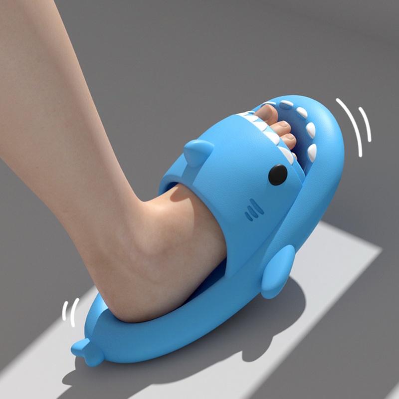 Cute Shark Slippers For Couple Anti-Skid EVA Solid Color Slipper Women Outdoor Cool Indoor Household Funny Shoes 6