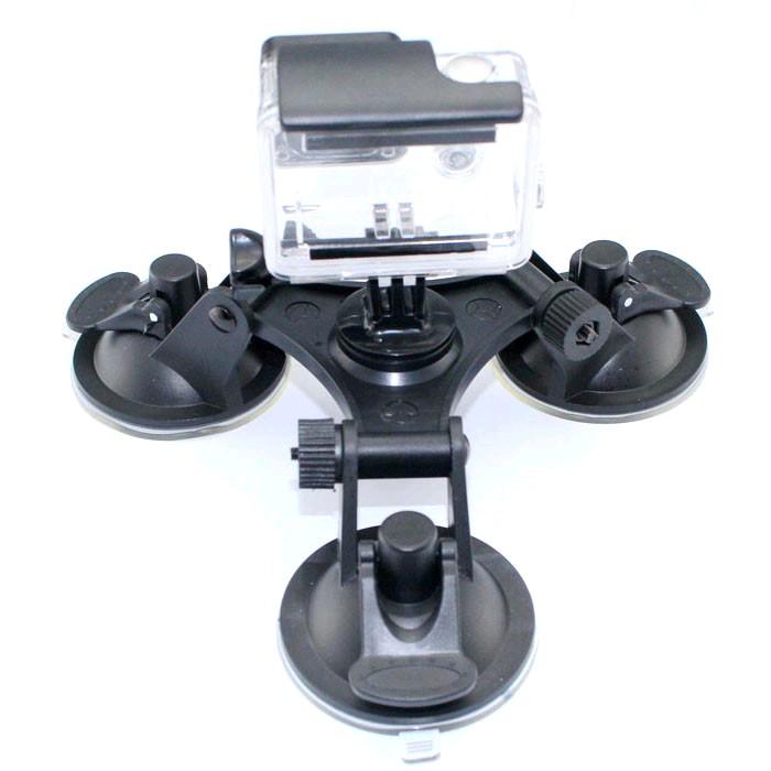 Suction Cup Holder 3 Feets Triangle Stand Holder for Xiaomi Yi / GoPro 4