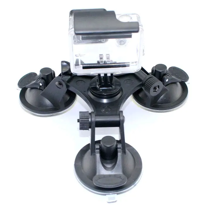 Suction Cup Holder 3 Feets Triangle Stand Holder for Xiaomi Yi / GoPro Glass Camera Foto Kamera Plastik Kaca 4