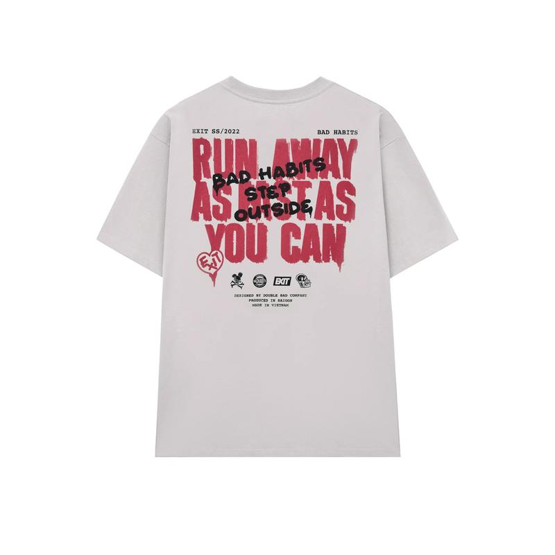 Áo Thun Unisex Bad Habits- RUN TEE -Local Brand Chính Hãng 3