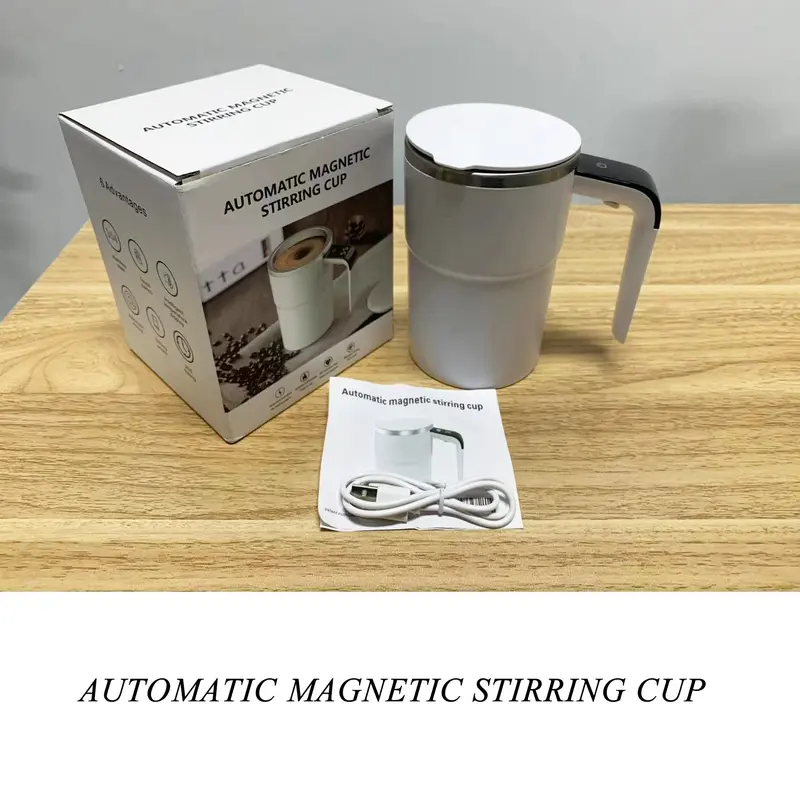 Automatic Stirring Coffee Mug, USB Rechargeable Coffee Mixer, Temperature Display Self Stirring Cup, Electric Self Stirring Mug 2