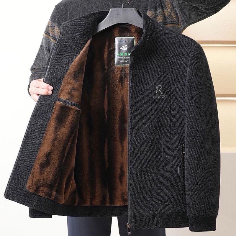 Áo khoác nam lót lông dày siêu ấm giữ nhiệt tốt hàng đẹp chất lượng Mùa đông Mùa đông Menswear Jacket