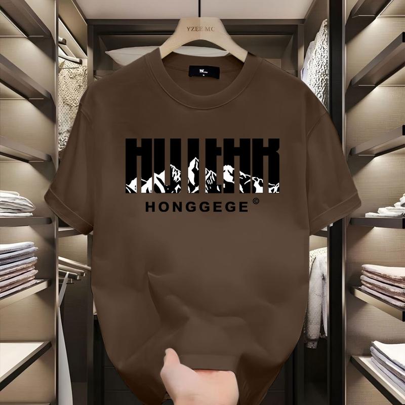 Product Introduction of Áo Thun Ngắn Tay Dáng Rộng Thường Ngày 100% Cotton, In Chữ Và Núi, Dành Cho Nam 14