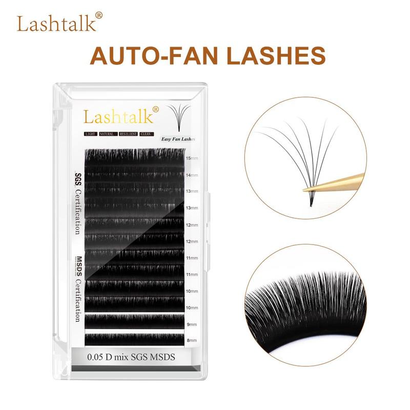 Individual False Eyelashes, 12 Rows/box Easy Fanning Eyelash Extension, Volumized False Eyelashes For Women And Girls Eye Makeup Enhancement 1