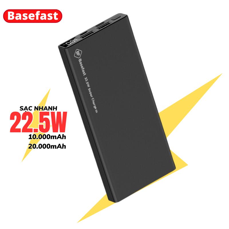 Pin sạc dự phòng 22.5W Basefast vỏ Metal 10000mAh 20000mAh tinh tế sang trọng cho iP samsung ...
