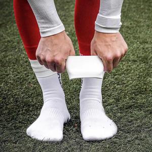 Espinilleras antideslizantes de silicona, 1 par unisex de accesorios de protección para los gemelos en fútbol, equipo de protección para hombres y mujeres en deportes al aire libre