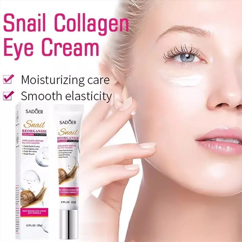 Eye cream menghilangkan mata panda penghilang kantung mata krim mata penghilang mata panda memudar lingkaran hitam Hidrasi dan Pelembab memperbaiki keriput mata 20g 4