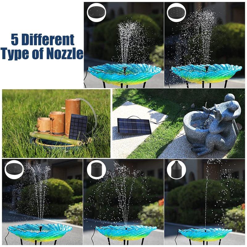 Product Introduction of Bộ Đài Phun Nước Năng Lượng Mặt Trời, 1.2W, 200L / H, Bộ Bơm Nước Nổi Chìm, Thích Hợp Cho Bồn Tắm Chim, Ao, Hồ, Trang Trí Sân Vườn Ngoài Trời, Bộ Đài Phun Nước Cảnh Quan 52