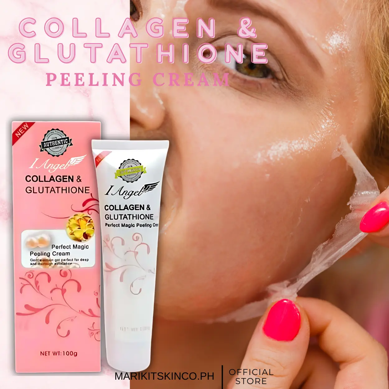 collagen and glutathione peeling cream I Angel Collagen & Glutathione Peeling Cream | Brightening & Exfoliating  Body Cream for Smooth, Clearer, Even-Toned Skin | Moisturizing Formula for  Radiant Glow & Gentle Skin Renewal | 100g