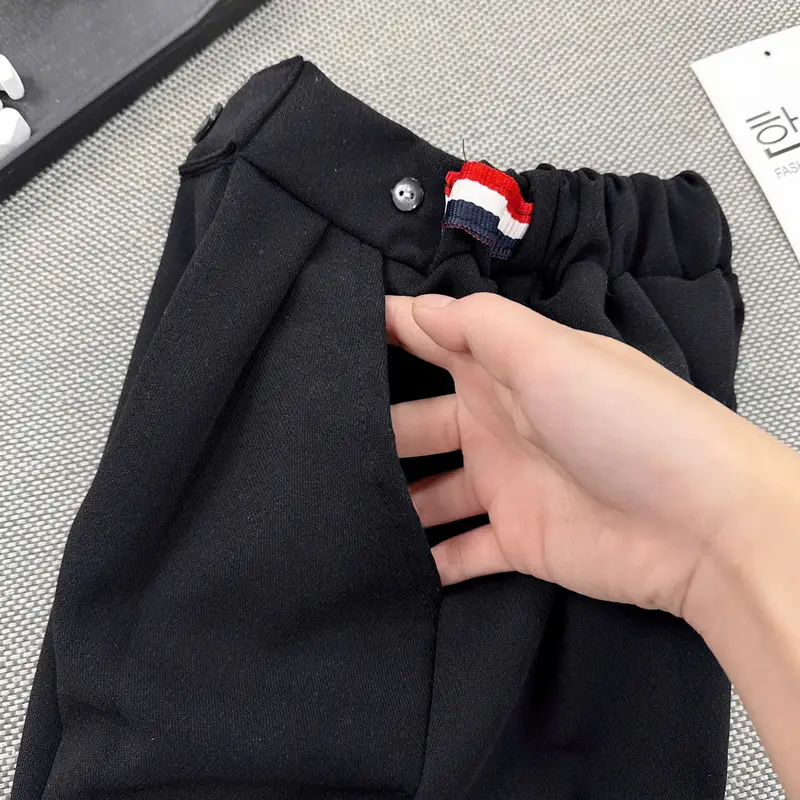[ 15 -55KG] Quần Tây 4 sọc Phong Cách Bagyy Dài mềm cho bé trai phong cách baggy - Quần Tây Phong Cách trai - Quần dài mặc đi học 1