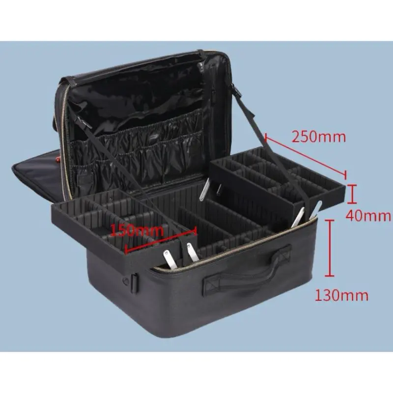 Cốp vali sz 41cm đựng đồ trang điểm 2 tầng có khay 1