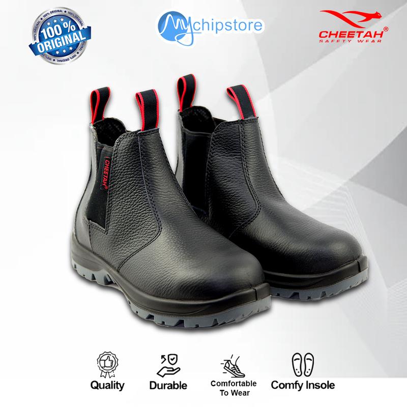 Product Introduction of Sepatu Kerja Ujung Besi Safety CHEETAH 7110 100% Original Shoes Slip Resistant Work & Safety Footwear  Pria Karet 32