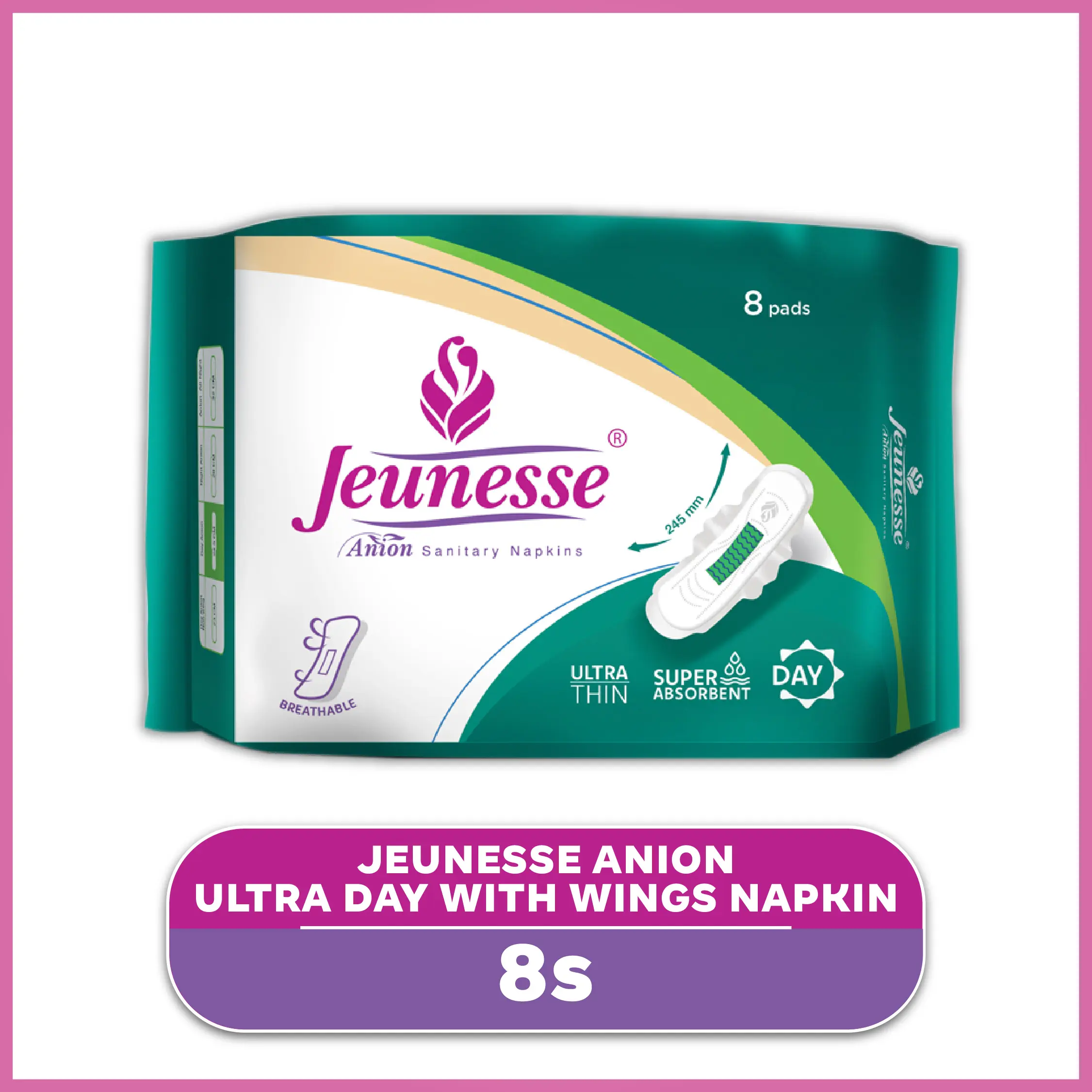 Jeunesse Anion Ultra Day Pad with Wings  Napkin Comfort