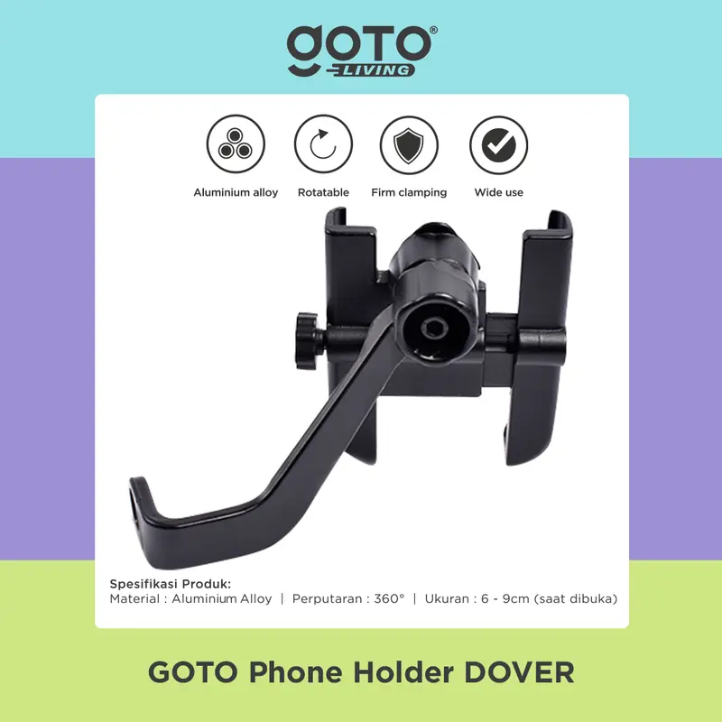 Goto [COD] Dover Stand Phone Holder Dudukan Pegangan HP Sepeda Motor 3
