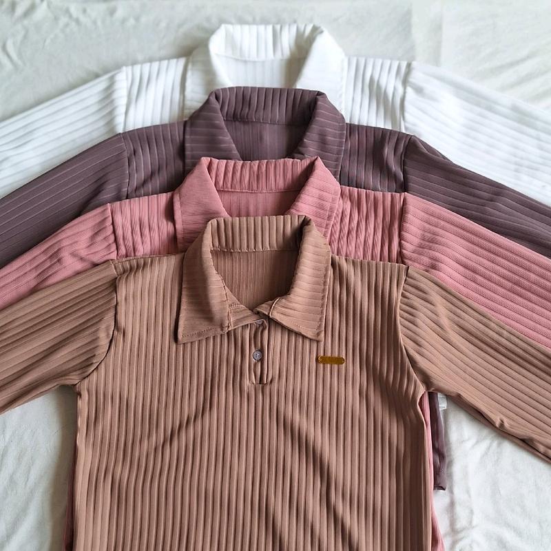 KEMEJA HORNET POLO KNIT PREMIUM KANCING Baju Kerah Nyaman Panjang 5