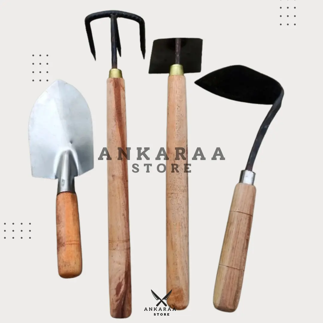 Paket berkebun 4 pcs cangkul mini garuk mini koret rumput sekop taman murah promo garden tools