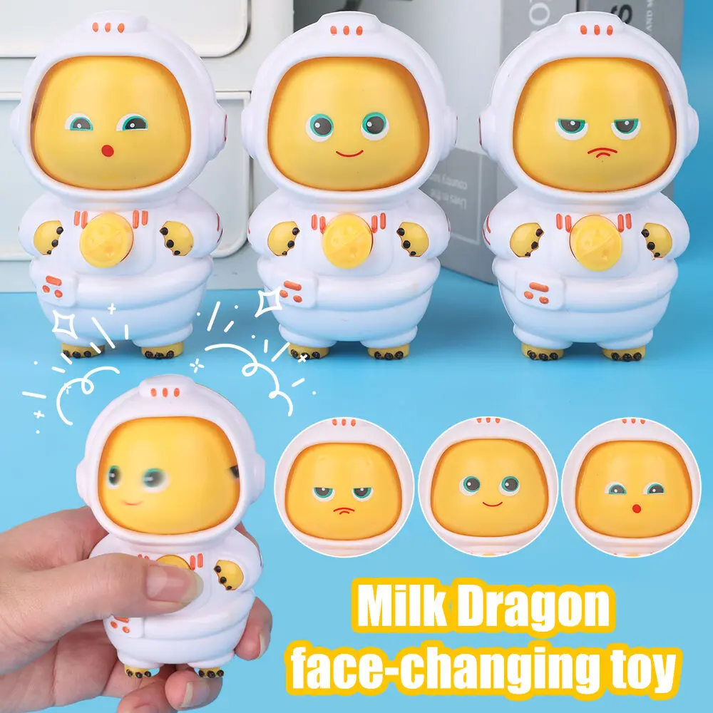 New Funny Milk Dragon Face Changing Doll Interactive Face Changing Toy Kids Playing Supplies