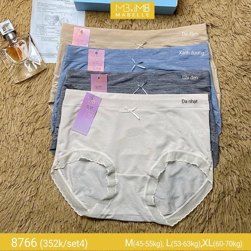 Product Introduction of [Chính hãng] 8766 quần lót MB Mabelle nữ cạp cao lá in chìm 45-70kg mềm mịn co dãn tốt Women 0