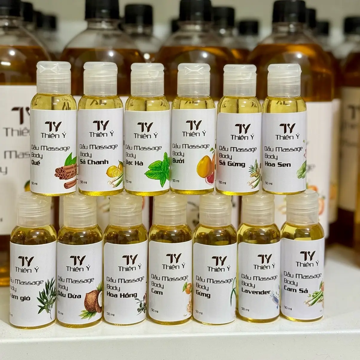 Mẫu Test Dầu Massage 50ml ( Vui Lòng Mua Từ 2 Sản Phẩm ) Tinh dầu massage thư giãn, dưỡng ẩm da, giảm lão hoá, trơn nhiều không bết rít