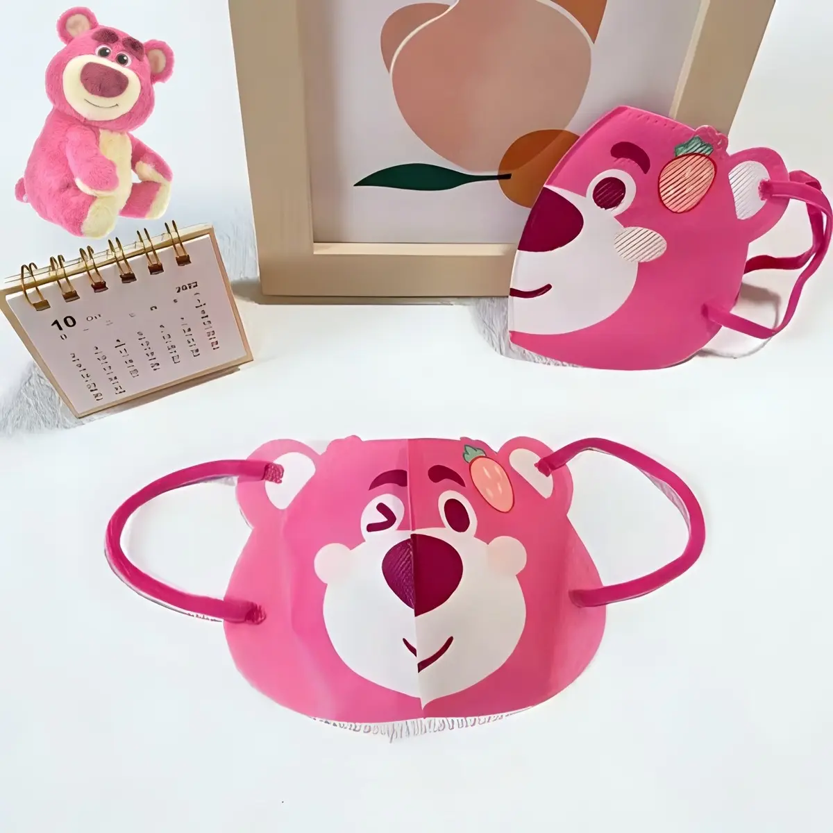 [2 size trẻ em và người lớn][Combo 50 Cái] Khẩu Trang In Hình Mặt Gấu ĐỎ Women Accessories Phụ Kiện