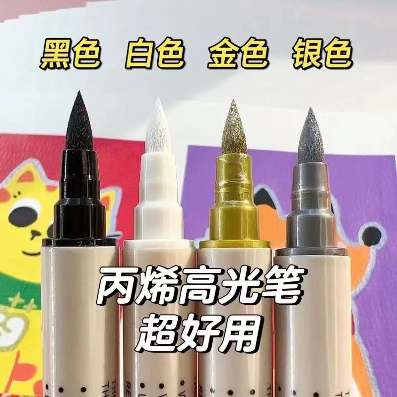 Bút Bút Đánh Dấu Acrylic, Chống Thấm Nước, Màu Trắng, Thích Hợp Vẽ Và Vẽ Màu Trắng, Đặc Biệt Cho Học Sinh Nghệ Thuật, Bút Đánh Dấu Graffiti Vẽ Tay, Bút Đánh Dấu, Bán Chạy Tại Cửa Hàng 8