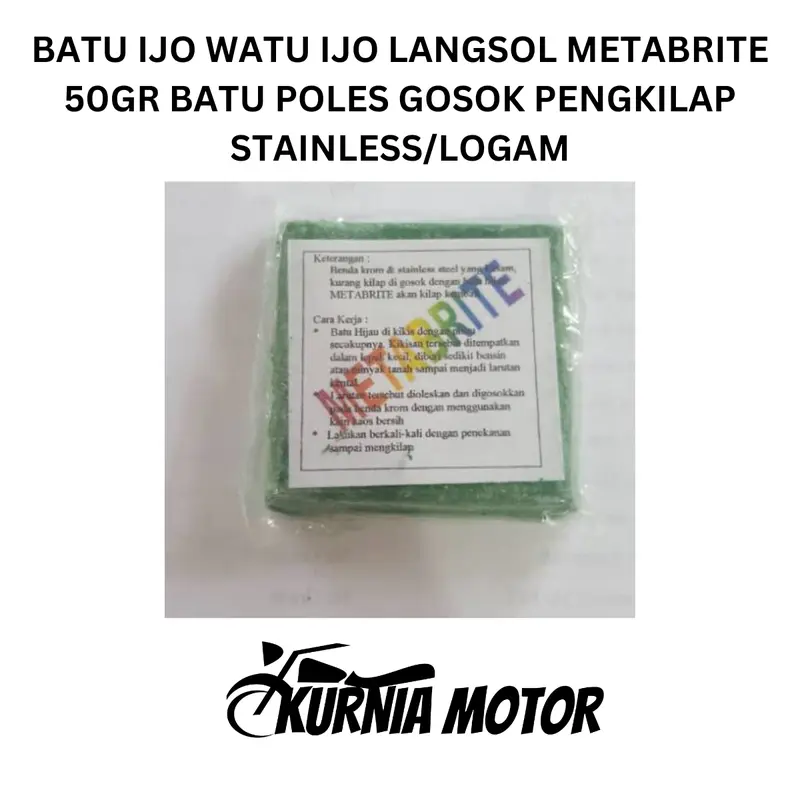 BATU IJO WATU IJO LANGSOL METABRITE 50GR BATU POLES GOSOK PENGKILAP STAINLESS/LOGAM 4