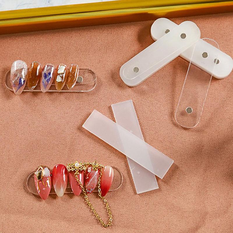 Product Introduction of 30pcs Clear Nail Adhesive Tape False Nails Display Stand Glue Stickers Double-sided Pasted Manicure Practice Showing Tools 16