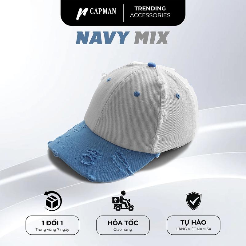 Mũ lưỡi trai rách RECKLESS CAPMAN form mềm, Mũ rách trắng trơn, Nón lưỡi trai nam nữ cá tính CM05 nón  lưỡi Kaki Hat fashion cap mũ  len capman  nón