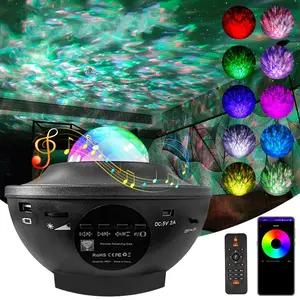 Pplus Lampu Proyektor Langit Malam Berbintang Galaxy Nebula Lamp starry Projector/lampu kamar aesthetic/lampu led kamar/lampu led yang viral/lampu tidur/speaker bluetooth Green Projector Sensor  Usb  Cable Room Cable