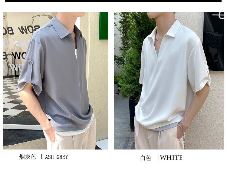 Product Introduction of Men's Polo Shirt 2025 New Short Sleeve T-Shirt - Casual Collar Top for Men, Trendy & Breathable, Wholesale Bulk Discount 5