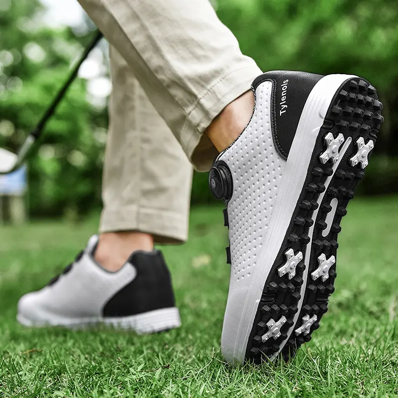 Boa Giày Golf Cho Nam, Giày Tập Golf Chuyên Nghiệp Nhẹ Và Chống Trượt, Không Thấm Nước, Để Đi Bộ Ngoài Trời, Phổ Biến, Mới 4