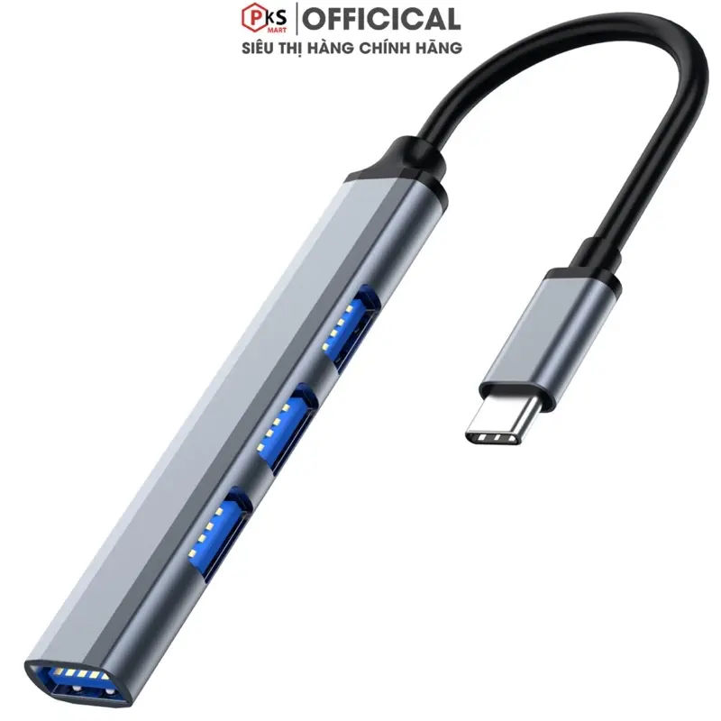 Bộ Chia Cổng OTG Hub USB Và Hub Type C, Đến USB 2.0 Và 3.0 Kết Nối Bàn Phím Chuột Ổ Cứng Và Các Thiết Bị Ngoại Vi Khác - PKSMART 7